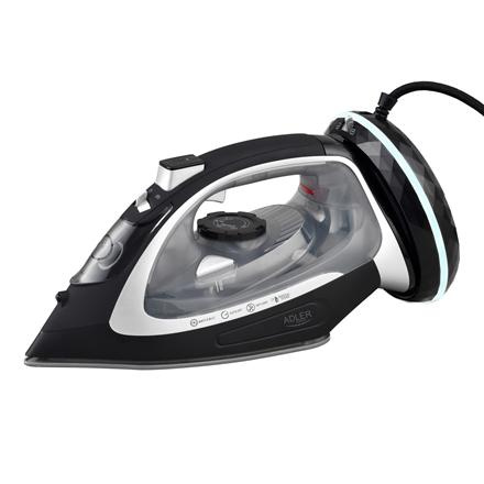 Adler Steam Iron | AD 5043 | Steam Iron | 2800 W | Water tank capacity 300 ml | Continuous steam 30 g/min | Steam boost performance 42 g/min | Must/Silver 456788