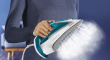 Tefal EasyGliss Plus FV5718 iron Dry & Steam iron Durilium soleplate 2400 W Turquoise, Valge