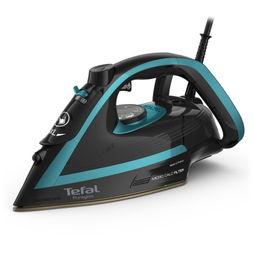 Tefal Puregliss FV8066 Dry & Steam iron Durilium AirGlide Autoclean soleplate 3000 W Черный, Blue