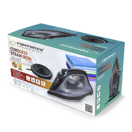 Esperanza Cordless steam iron Velvet Ceramic 2600W