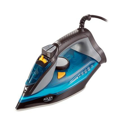 Adler | Iron | AD 5032 | Steam Iron | 3000 W | Water tank capacity 350 ml | Continuous steam 45 g/min | Steam boost performance 80 g/min | Blue/Grey Adler | Iron | AD 5032 | Steam Iron | 3000 W | Water tank capacity 350 ml | Continuous steam 45 g/min | Steam boost performance 80 g/min | Blue/Grey