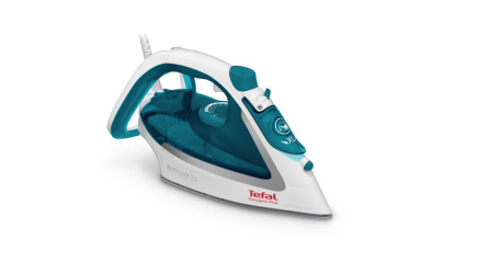 Tefal EasyGliss Plus FV5718 iron Dry & Steam iron Durilium soleplate 2400 W Turquoise, Valge