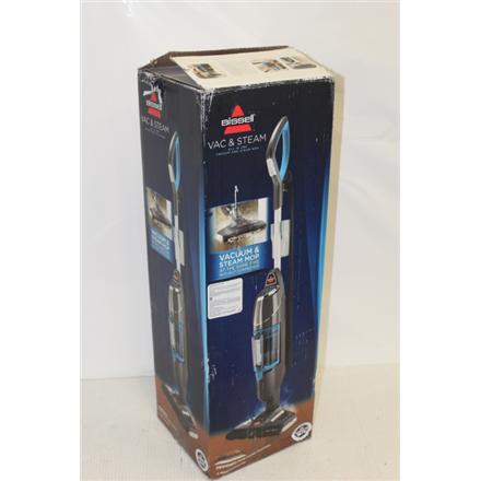 Восстановленный. Bissell Vac&Steam Steam Cleaner | Bissell | Vacuum and steam cleaner | Vac & Steam | Power 1600 W | Steam pressure Not Applicable. Works with Flash Heater Technology bar | Water tank capacity 0.4 L | Blue/Titanium | UNPACKED, USED, DIRTY,