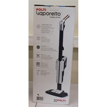 Taastatud. Polti PTEU0307 Vaporetto SV660 Style 2 in 1 steam mop with integrated portable cleaner, Grey/White | Polti | Steam mop with integrated portable cleaner | PTEU0307 Vaporetto SV660 Style 2-in-1 | Power 1500 W | Steam pressure Not Applicable bar |