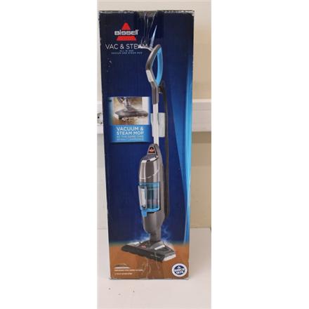 Renew. Bissell Vac&Steam Steam Cleaner | Bissell | Vacuum and steam cleaner | Vac & Steam | Power 1600 W | Steam pressure Not Applicable. Works with Flash Heater Technology bar | Water tank capacity 0.4 L | Blue/Titanium | DAMAGED PACKAGING, USED,