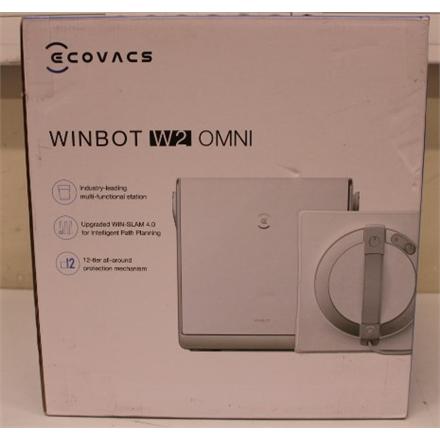 Renew. Ecovacs Window cleaning robot WINBOT W2 OMNI, Auto-Spray, Intelligent steady climbing system, WIN-SLAM 4.0, White + 6 in 1 Cleanin | Ecovacs | Window Cleaning Robot | WINBOT W2 OMNI | Corded | 2800 Pa | White | DEMO