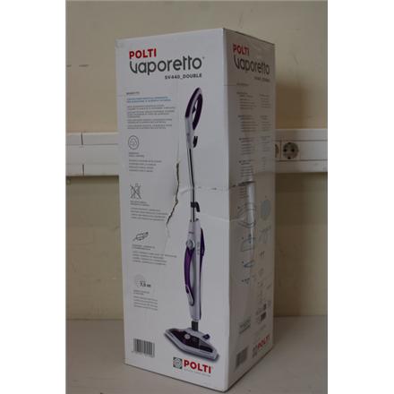 Taastatud. Polti PTEU0274 Vaporetto SV440_Double Steam mop, Handstick 2in1, Corded, 1500 W, Tank capacity 0.3 L, Working radius 7.5 m, White/ | Polti | Steam mop | PTEU0274 Vaporetto SV440_Double | Power 1500 W | Steam pressure Not Applicable bar | Water