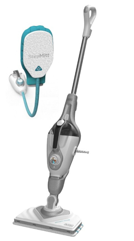 Black & Decker Steam-Mop + SteaMitt Steam mop 0.5 L 1600 W Grey