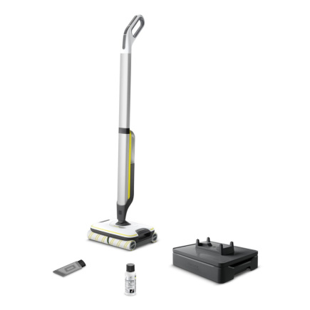Kärcher FC 7 CORDLESS Electric broom Battery Wet Bagless Must, Valge, Yellow 2.85 Ah