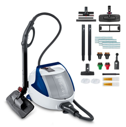 Polti Pro 100 Eco Power Cylinder steam cleaner 1900 W Must, Blue, Valge