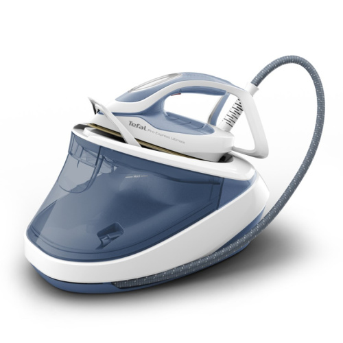 Tefal Pro Express Ultimate II GV9710 1.2 L Durilium Airglide Autoclean Ultra Thin soleplate Blue, Valge
