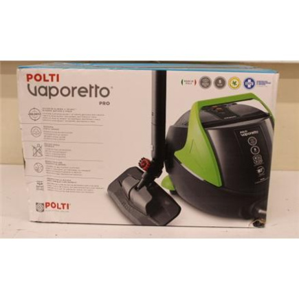 Taastatud. Polti PTEU0280 Vaporetto Pro 95_Turbo Flexi Steam cleaner, Corded, 1100 W, Tank capacity 1.3 L, Working radius 8 m, Must/Green | Polti | Steam cleaner | PTEU0280 Vaporetto Pro 95_Turbo Flexi | Power 1100 W | Steam pressure 5 bar | Water tank