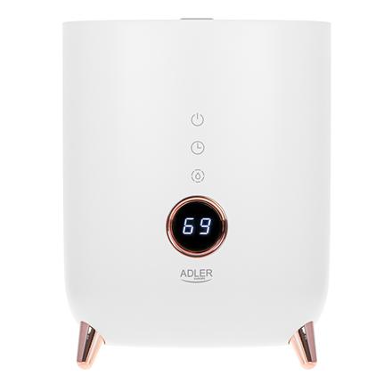 Adler | AD 7972 | Humidifier | 23 W | Water tank capacity 4 L | Suitable for rooms up to 35 m² | Ultrasonic | Humidification capacity 150-300 ml/hr | White