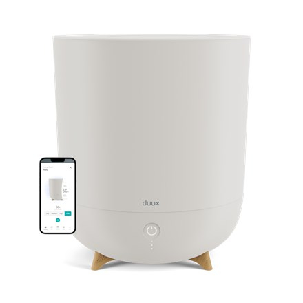 Duux | Neo | Smart Humidifier | Water tank capacity 5 L | Suitable for rooms up to 50 m2 | Ultrasonic | Humidification capacity 500 ml/hr | Greige