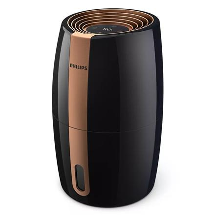 Philips | HU2718/10 | Humidifier | 17 W | Water tank capacity 2 L | Suitable for rooms up to 32 m² | NanoCloud technology | Humidification capacity 200 ml/hr | Must/Copper