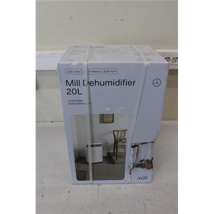 Taastatud. Mill MDH20 Dehumidifier, 20L/day, for rooms 20-30 m², LED Display, Valge | Mill Dehumidifier | MDH20 | Suitable for rooms up to 20-30 m² | Water tank capacity 4 L | Valge | DAMAGED PACKAGING