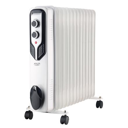 Adler | Oil-Filled Radiator | AD 7818 | Oil Filled Radiator | 2500 W | Number of power levels 3 | White