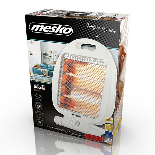 Mesko Home MS 7710 Indoor White 800 W Quartz electric space heater