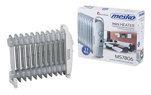 Mesko MS 7806 electric space heater Oil electric space heater Indoor White 1200 W