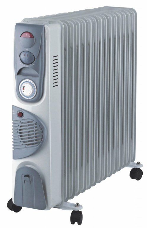 VOLTENO OIL RADIATOR 15-FIN TURBO+TIMER 2500W+400W