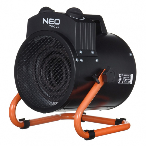NEO TOOLS 90-068 electric space heater Stainless steel 3000 W IPX4 Black