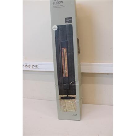 Taastatud. Mill OH2000ULGPFLOOR Outdoor Heater, 2000 W, Remote control, Black | Mill | DAMAGE PACKAGING