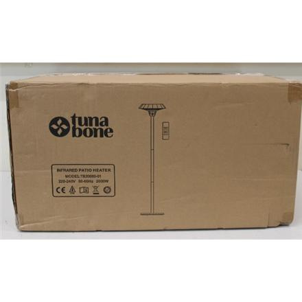 SALE OUT. TunaBone Electric Standing Infrared Patio Heater, Black, DAMAGED PACKAGING, SCRATCHES | TunaBone Electric Standing Infrared Patio Heater | TB2068S-01 | Patio heater | 2000 W | Number of power levels 3 | Suitable for rooms up to 20 m² | Black |