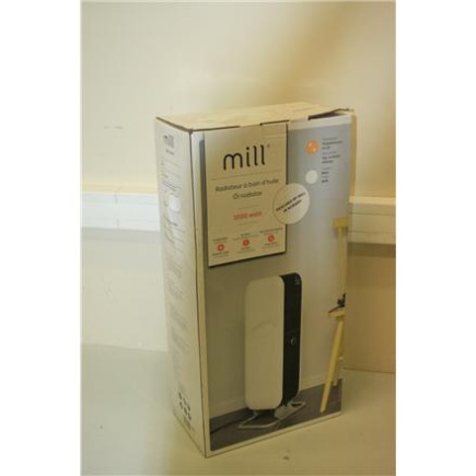 Taastatud. Mill oil 1000W, Heat boost technology – highly efficient heaters, increased heat distribution | Mill | Heater | AB-H1000DN | Oil Filled Radiator | 1000 W | Number of power levels 3 | Suitable for rooms up to 12-16 m³ | White | DAMAGED