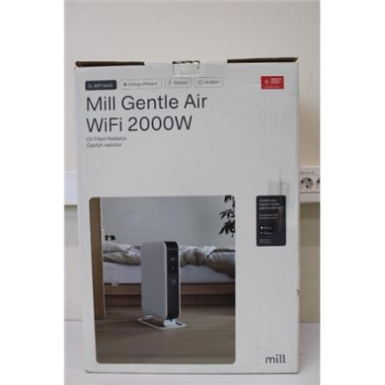 Taastatud.  | Mill | Heater | OIL2000WIFI3 GEN3 | Oil Filled Radiator | 2000 W | Number of power levels 3 | Suitable for rooms up to 24 m² | White/Black | USED, DAMAGED PACKAGING, SCRATCHED LEGS, SMALL DENT CORNER
