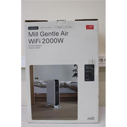Taastatud.  | Mill | Heater | OIL2000WIFI3 GEN3 | Oil Filled Radiator | 2000 W | Number of power levels 3 | Suitable for rooms up to 24 m² | White/Black | USED, DAMAGED PACKAGING, SCRATCHED LEGS, SMALL DENT CORNER