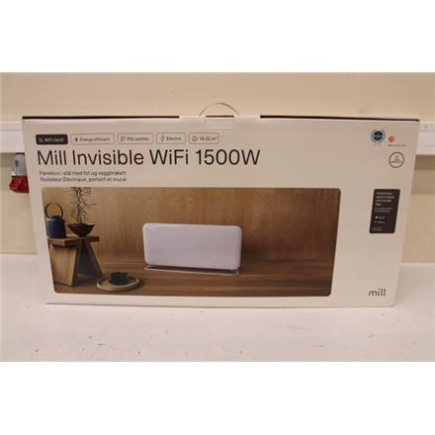 Taastatud. Mill PA1500WIFI3A GEN3 Heater, WiFi Panel, Steel, Power 1500 W, White | Mill | Heater | PA1500WIFI3A GEN3 | Panel Heater | 1500 W | Suitable for rooms up to 22 m² | White | UNPACKED, SCRATCHED ON BACK, SCRATCHED LEGS