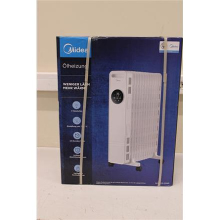 Восстановленный. Midea NY2513-22MR Oil Radiator Heater, Белый | Midea | Oil Radiator Heater | NY2513-22MR | Oil Radiator | 2500 W | Number of power levels 3 | Suitable for rooms up to 35 m² | Белый | DAMAGED PACKAGING