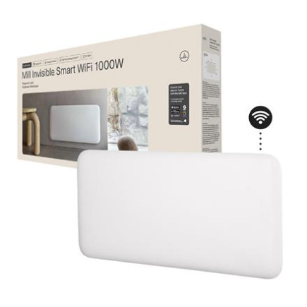 Mill Invisible Smart WiFi Heater | PA1000WIFI4 | Panel Heater | 1000 W | Suitable for rooms up to 12-16 m² | Valge | IPX4