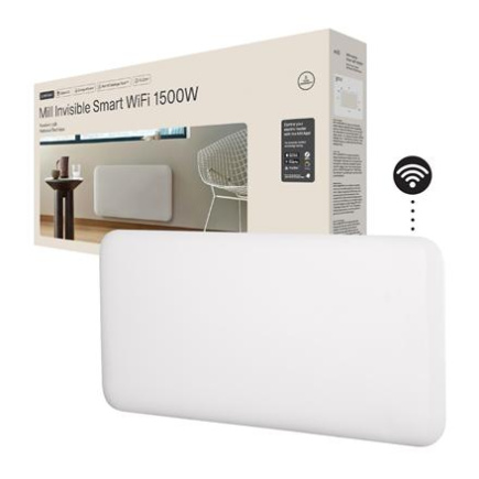 Mill Invisible Smart WiFi Heater | PA1500WIFI4 | Panel Heater | 1500 W | Suitable for rooms up to 18-22 m² | Valge | IPX4
