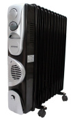 VOLTENO OIL HEATER 11-FIN TURBO+TIMER Must 2500W+400W