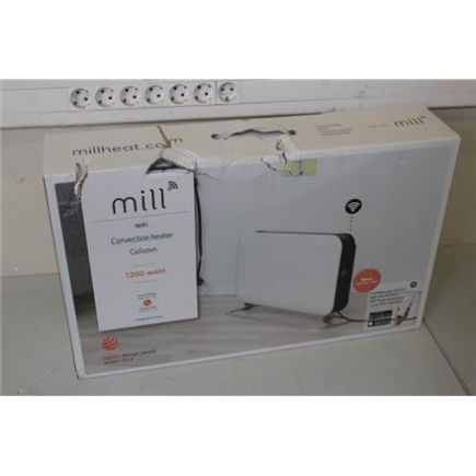 Renew. Mill CO1200WIFI3 GEN3 Convection Heater, 1200W, LED display, White | Mill | Heater | CO1200WIFI3 GEN3 | Convection Heater | 1200 W | Number of power levels 3 | Suitable for rooms up to 14-18 m² | White | DAMAGED PACKAGING | N/A