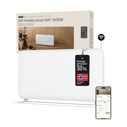 Mill WiFi Panel Heater | PA1500WIFI4A | Panel Heater | 1500 W | Suitable for rooms up to 22 m² | Valge | IPX4