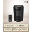 Mill FH1500BLACK | Ceramic fan heater | 1500 W | Suitable for rooms up to 22 m² | Must