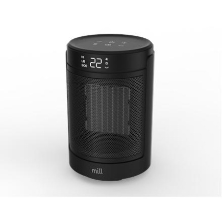 Mill FH1500BLACK | Ceramic fan heater | 1500 W | Suitable for rooms up to 22 m² | Must