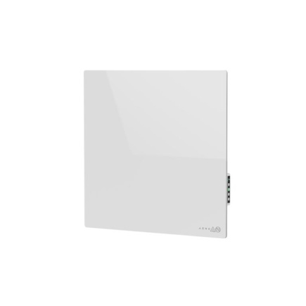 AENO Premium Eco Smart Quadro Wall Heater, 500W, 50x50 cm., Tempered glass, Infrared+convection heating type, LED display Plug type: Europe (E/F type), Valge, Made in Poland