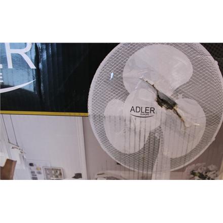 Renew. Adler AD 7305 Adler Stand Fan DAMAGED PACKAGING, DENT ON THE GRID, SCRATCHES ON THE LEG Diameter 40 cm White Number of speeds 3 90 W No Oscillation	 | Adler | AD 7305 | Stand Fan | DAMAGED PACKAGING, DENT ON  THE GRID, SCRATCHES ON THE LEG |
