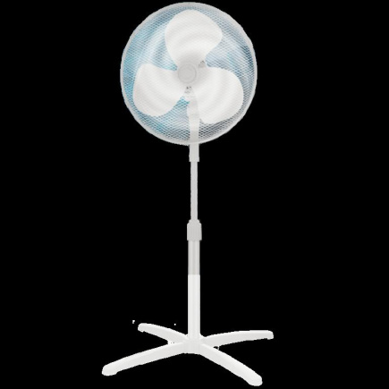 Stand fan, 40cm, 40W,  3 speeds, mechanical, noise level: 55-65 dB, Oscillation  80°, Tilting +16° -8°, Adjustable height 120cm,