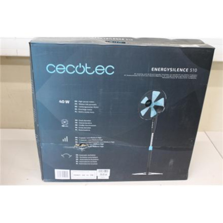 Taastatud. Cecotec EnergySilence 510 Stand fan | Cecotec EnergySilence 510 | Stand Fan | DAMAGED PACKAGING, SCRATCHED | Diameter 40 cm | Number of speeds 3 | Oscillation | 40 W