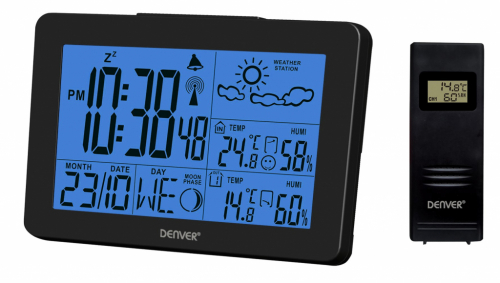 Denver WS-530 weather station with outdoor sensor black