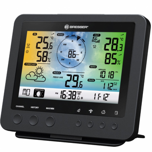 Bresser Optics 7002580 digital weather station Black AC Wi-Fi