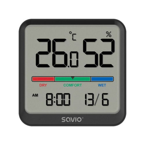 Savio Temp./humidity sensor SAVIO CT-01/B black
