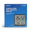 SAVIO Wireless weather station, temperature and humidity sensor, indoor use, LCD screen, clock, date, handle with magnet, CT-01/B Black