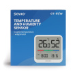 SAVIO Wireless weather station, temperature and humidity sensor, for indoor use, LCD screen, clock, date, handle with magnet, CT-01/W White