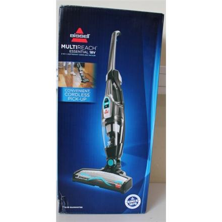 Renew.  Bissell MultiReach Essential 18V Vacuum Cleaner Bissell Vacuum cleaner MultiReach Essential Cordless operating Handstick and Handheld - W 18 V Operating time (max) 30 min Black/Blue Warranty 24 month(s) Battery warranty 24 month(s) DAMAGED