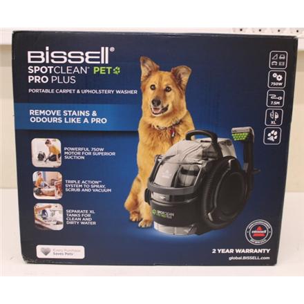 Восстановленный. Bissell SpotClean Pet Pro Plus Cleaner | Bissell | SpotClean Pet Pro Plus Cleaner | 37252 | Corded operating | Handheld | 750 W | - V | Black/Titanium | Warranty 24 month(s) | DAMAGED PACKAGING